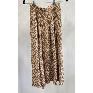 Dana Buchman Silk Wool Animal Print Lined Skirt Wrap Size 6